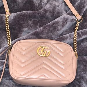 Gucci Marmont tan & gold matelassé crossbody